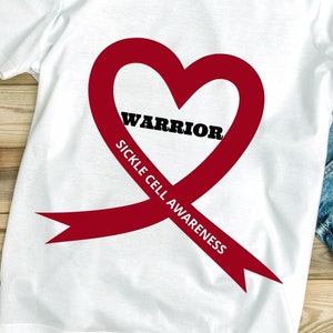 Sickle Cell Awareness Svg Png, Sickle Cell Warrior Ribbon Svg, Sickle Cell Shirt, Cricut Sublimation Design Svg Png, Sickle Cell Ribbon Svg
