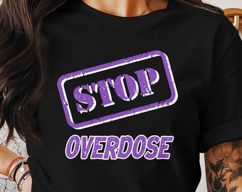 Png Svg per la consapevolezza del sovradosaggio, Stop Overdose, disegno per sublimazione di Cricut, Png in formato SVG stampabile, maglietta per la consapevolezza del sovradosaggio, giornata di sensibilizzazione al sovradosaggio