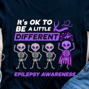 Epilepsy Awareness Svg Png, It&#39;s Ok To Be A Little Different Svg, In November We Wear Purple, Cricut Sublimation Design, Epilepsy Shirt Svg