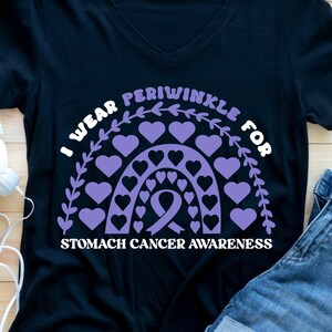 Stomach Cancer Awareness Svg Png, I Wear Periwinkle Svg, Cricut Sublimation Design, Stomach Cancer Awareness Shirt, Periwinkle Ribbon Svg