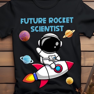 Future Rocket Scientist Png, Koszulka kosmiczna Png, Koszulka kosmiczna dla dziecka, Koszulka kosmiczna, Projekt koszulki kosmicznej, Prezenty kosmiczne dla dzieci, Koszulka planet Png