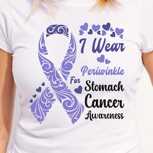 Stomach Cancer Awareness Svg Png, I Wear Periwinkle Svg, Cricut Sublimation Design, Stomach Cancer Awareness Shirt, Periwinkle Ribbon Svg