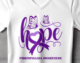 Fibromyalgia Awareness Svg Png, Hope For A Cure, Cricut Sublimation Design, Printable Svg Png, Fibromyalgia Awareness Shirt Svg Png