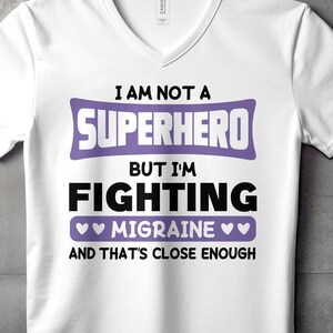 Migraine Awareness Svg Png, I&#39;m Fighting Migraine, Cricut Sublimation Design, Printable Svg, Migraine Shirt, Migraine Svg, Migraine Tee Svg