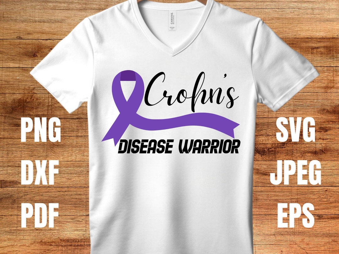 Crohn's Disease Awareness Svg Png, Crohn's Disease Warrior, Cricut ...