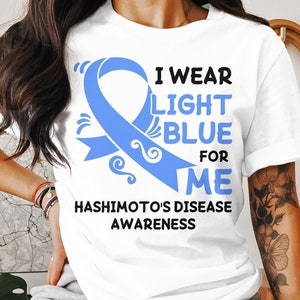 Hashimotos Svg Png, I Wear Light Blue for Me Svg, Cricut Sublimation ...