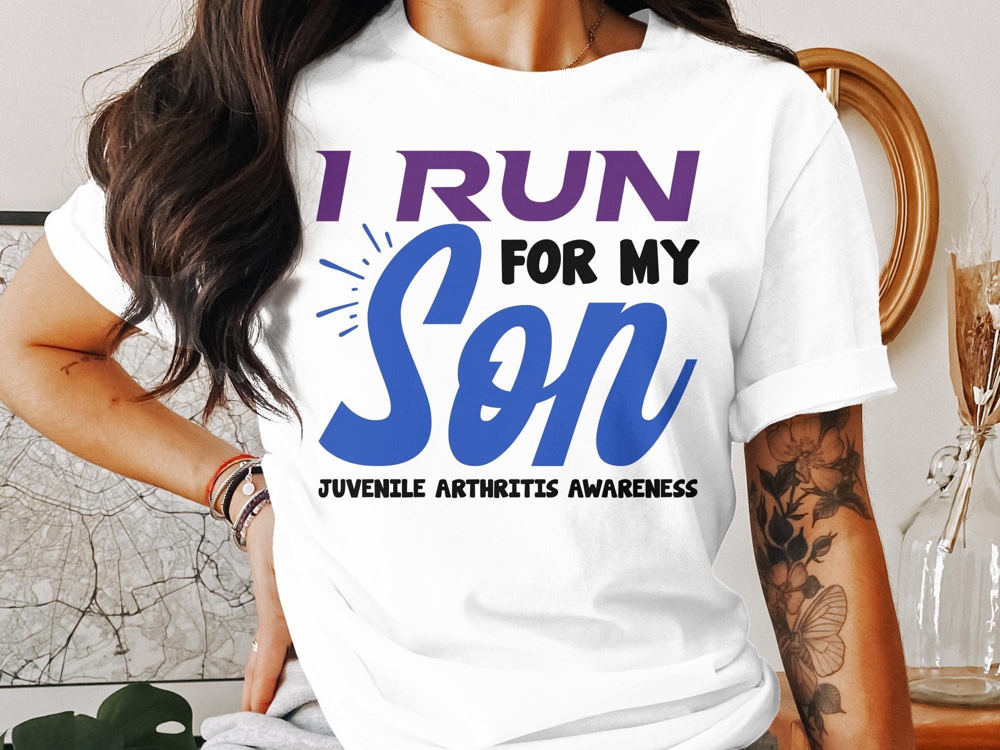 Juvenile Arthritis Awareness Svg Png, I Run For My Son, Cricut Sublimation Design, Juvenile Arthritis Awareness Shirt, Juvenile Arthritis T-