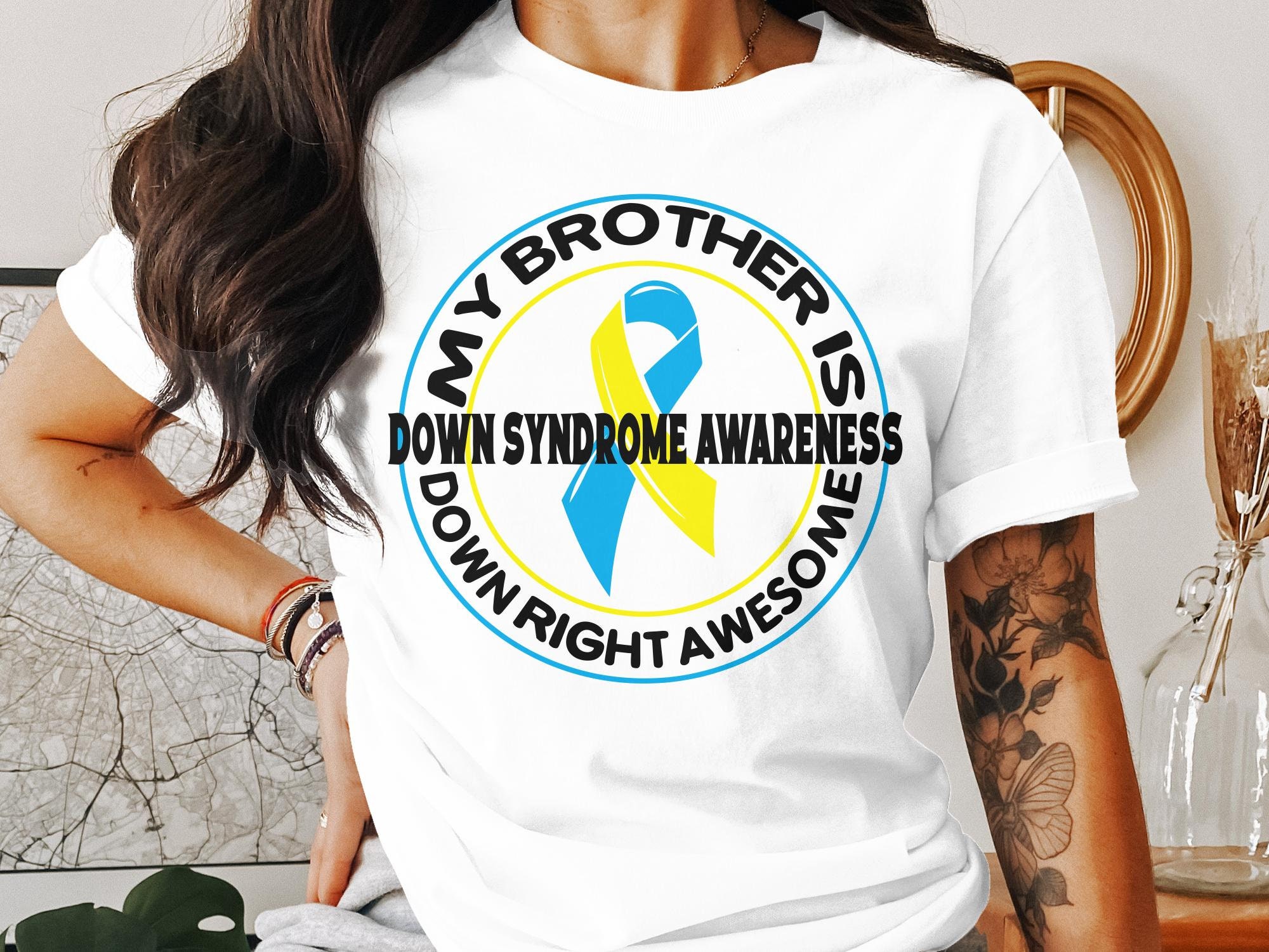 Down Syndrome Awareness Svg Png, My Brother is Down Right Awesome, Down ...