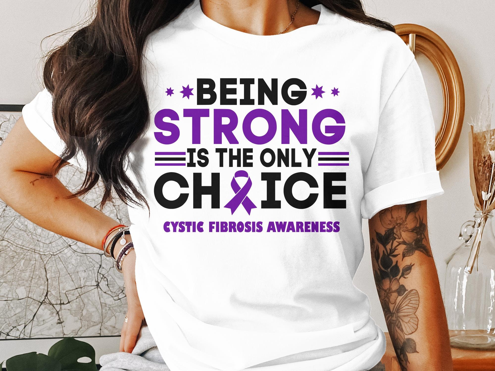 Cystic Fibrosis Awareness Svg Png, Being Strong, Cricut Sublimation ...