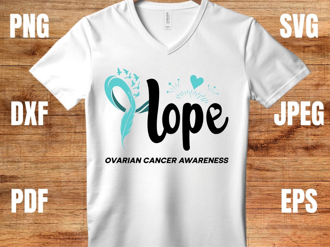 Ovarian Cancer Awareness Svg Png, Hope for A Cure Png, Cricut ...