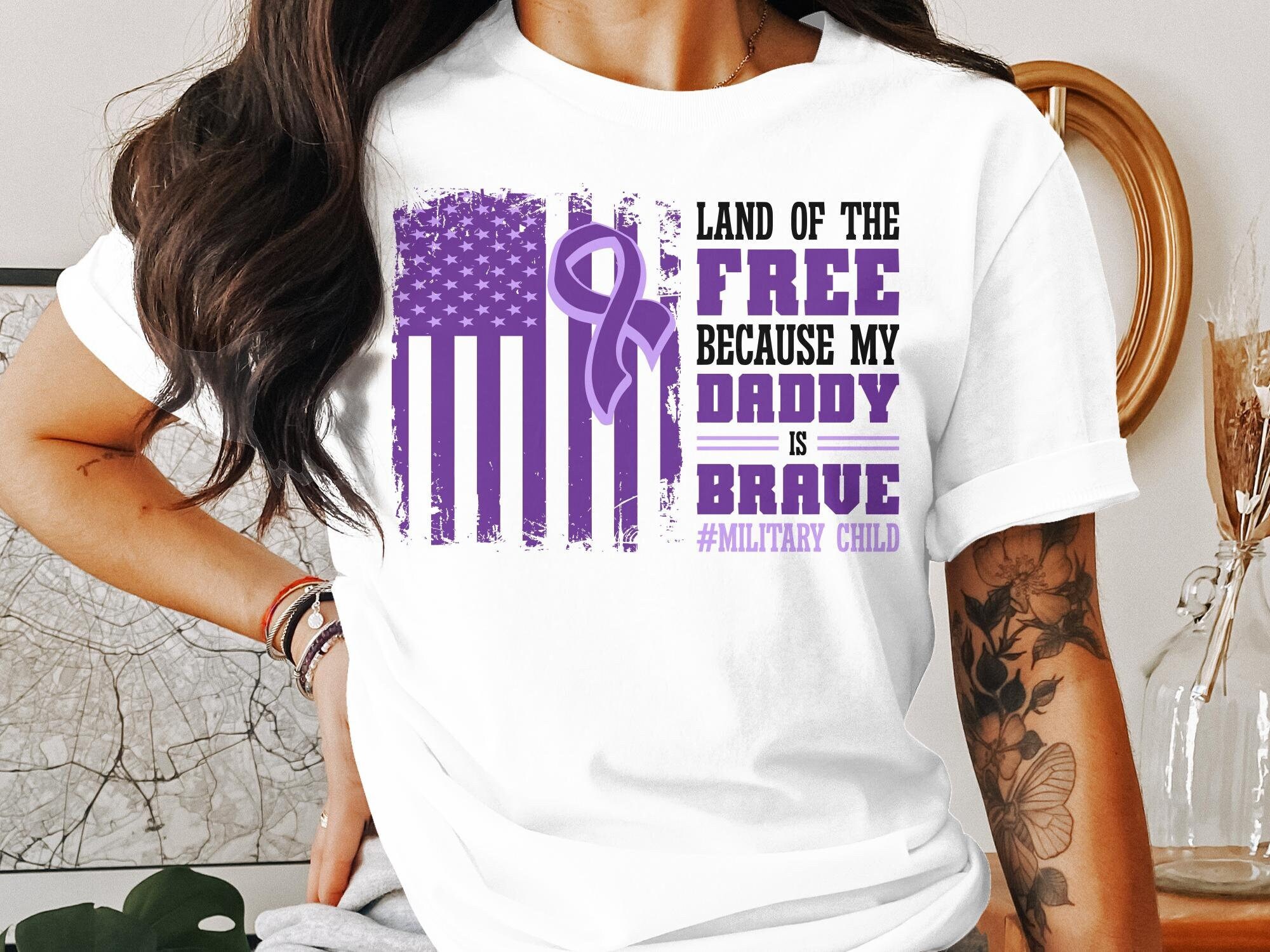 Military Child Svg Png, Land of the Free Because My Daddy is Brave ...