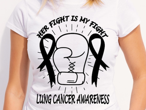 Lung Cancer Awareness T Shirt White Ribbon Her Fight Gift Lung Cancer Awareness T Shirt White Ribbon Her Fight Gift