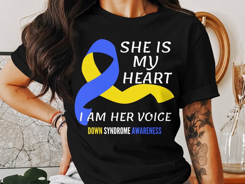 Down Syndrome Awareness Svg Png, She is My Heart and I Am Her Voice ...