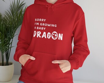 Sorry I'm Growing a Baby Dragon Unisex Heavy Blend™ Hooded Sweatshirt