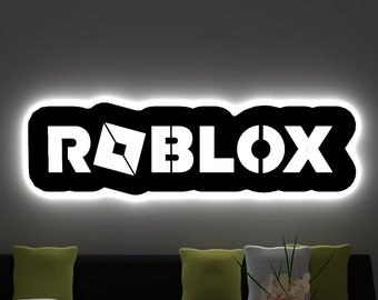 Roblox Gaming Sign, Video Game Art, Game Room Decor, Led Wall Decor, Wall Hanging, Mancave, Kids Room Art, Gamer Gift, Home Decor