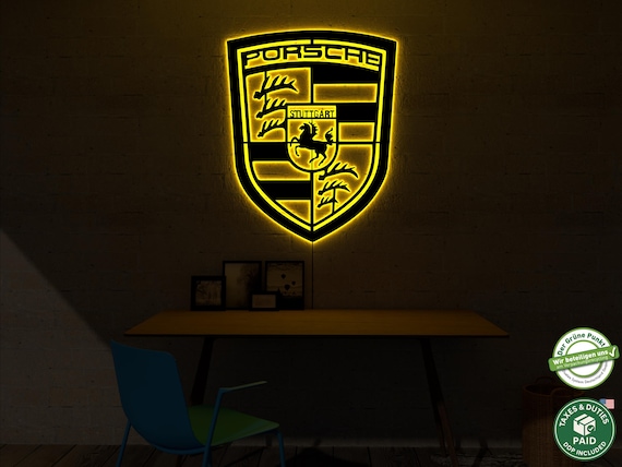 Porsche Wall Art, 911 Garage Decor, Luxury Car Sign