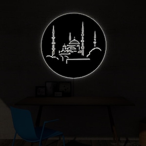 Islamic Home Decor Mosque Wall Art & Ramadan LED Sign