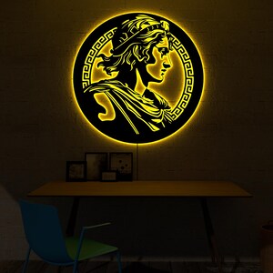 Mythology Home Decor, Dark Academia Sign, Ancient God Wall Art