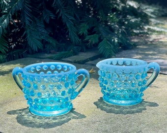 フェントン　スワール　フレンチオパルセント　ラージフリルボウル　お値下げ中 ヴィンテージ フェントン ホブネイル クリーマー＆シュガー