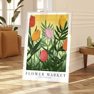 Poster Flower Market, Amsterdam - Poster. Printing on photographic paper.
