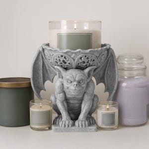 Gotische kandelaar met gargoyle: spookachtig Halloween-huisdecor