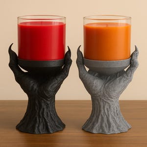 Candelabro gótico con garra de monstruo: centro de mesa espeluznante para Halloween