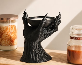 Monster Claw Candle Holder: Gothic Halloween Decor for 3-Wick Candles