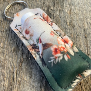 Hummingbird Lip Balm Holder Keychain (Lip balm not included) FREE SHIPPING