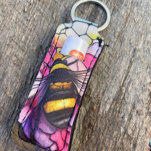 Bee Lip Balm Holder Keychain (Lip balm not included) FREE SHIPPING