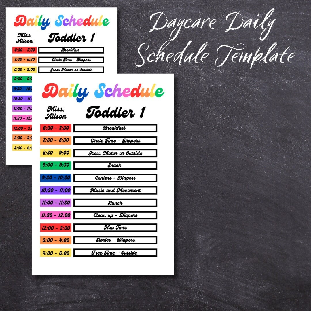 daily-schedule-daycare-template-etsy