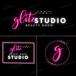 DIY Pink Beauty Salon Logo, Customizable Boutique Logo (Digital Download)