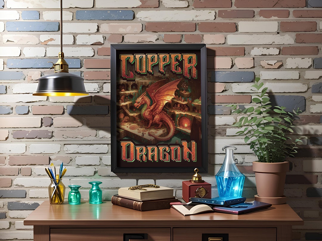 Ancient Copper Dragon Poster - Tabletop Games Room Digital Download ...