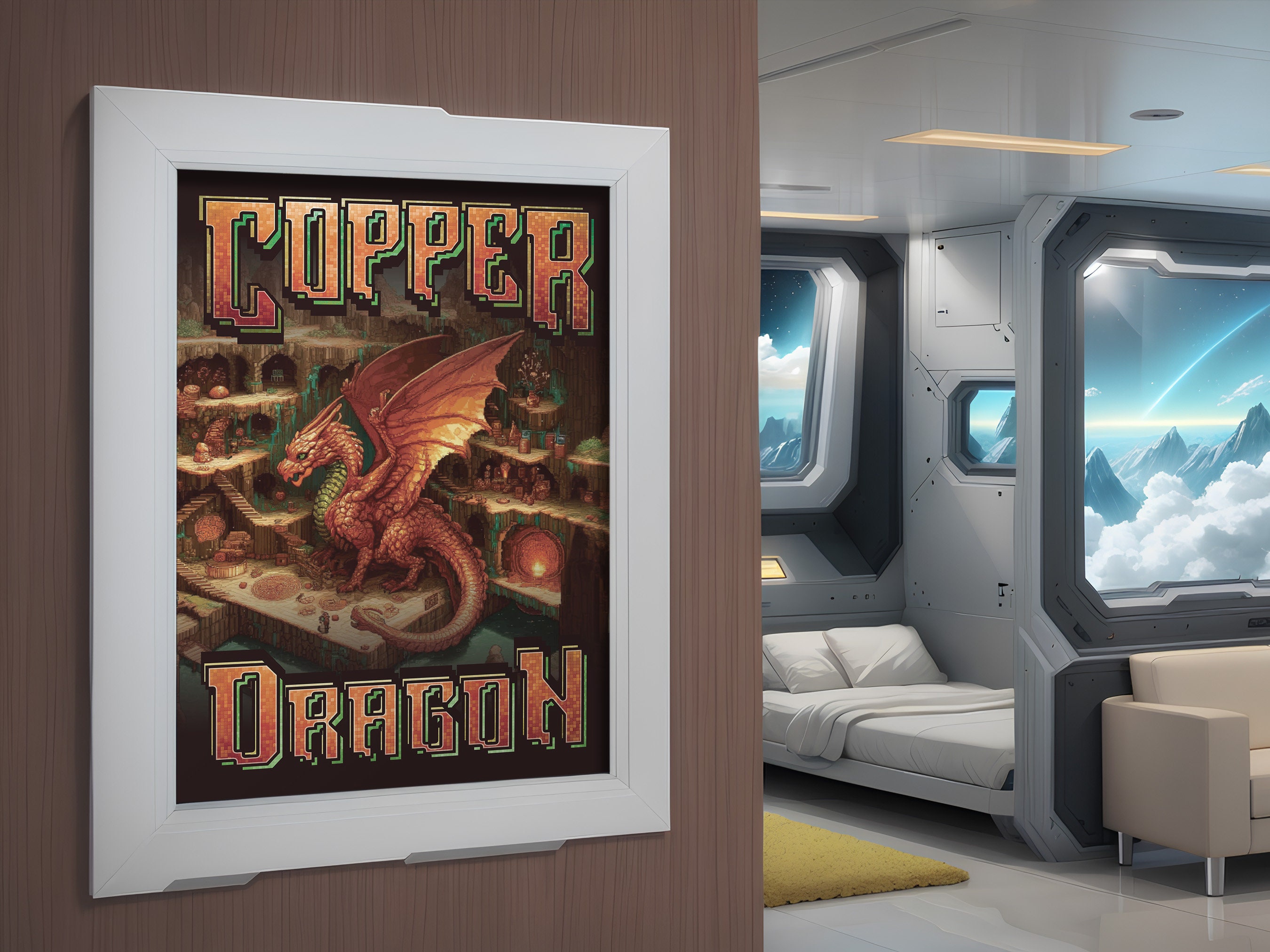 Ancient Copper Dragon Poster - Tabletop Games Room Digital Download ...