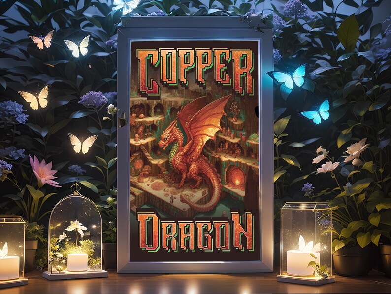 Ancient Copper Dragon Poster - Tabletop Games Room Digital Download ...