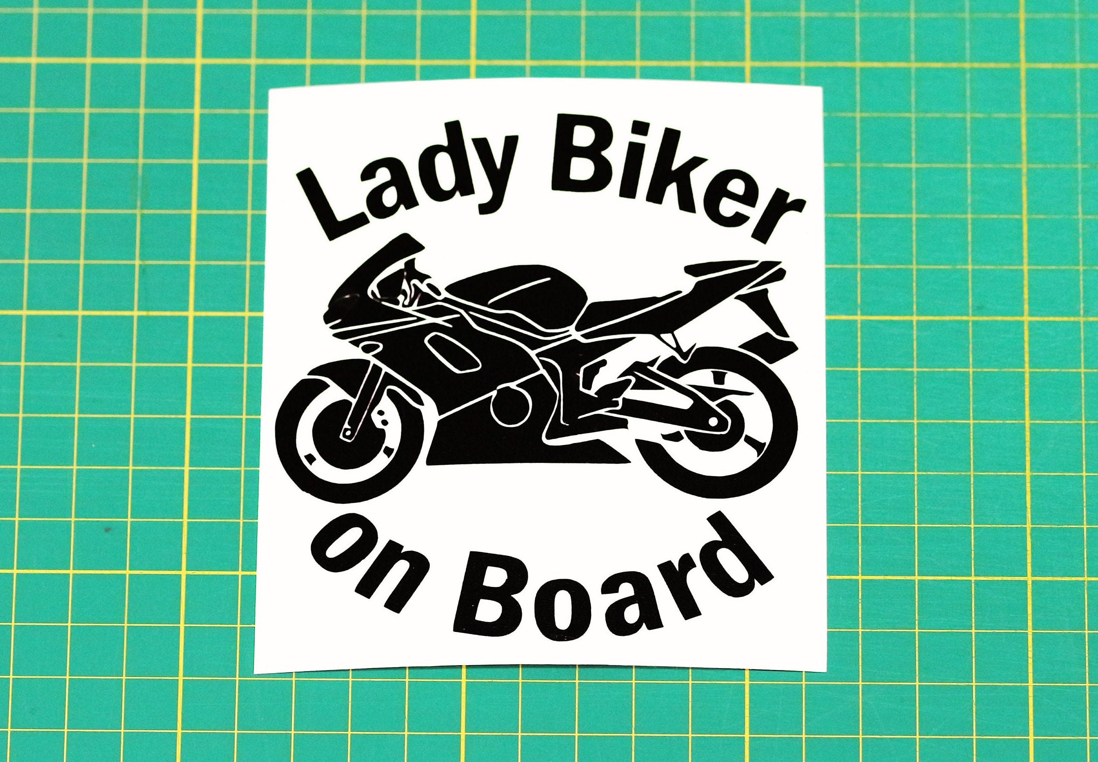 Motorrad Aufkleber Gas Tank Aufkleber / Skin Lady Rider Rose Vinyl Fahrrad  Aufkleber 1 Stück - .de