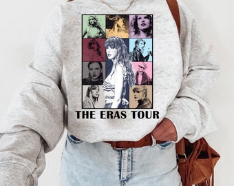 Vintage Eras Tour Sweatshirt,The Eras Tour Sweatshirt,Vintage Taylor Swift Fan Gift,Swiftie Girl Sweatshirt,Swiftie Concert,Eras Tour Outfit