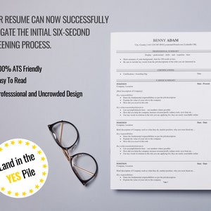 Professional Resume & CV Template Word + Cover Letter + References | Modern ATS‑Friendly Word Template | Instant Download