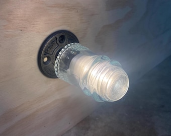 Glass Insulator Pin Adapters to 1/2" NPT, LED Light Bulb Compatible