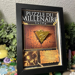 Yugi Cadre 3D Puzzle du Millénaire - Illustration originale & impression 3D peinte à la main - Décoration inspirée des mangas