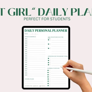 THAT GIRL Student Digital Daily Planner - Printable/Downloadable Instantly - Digital Planner/iPad Planner/Daily/Digital Planner Minimal