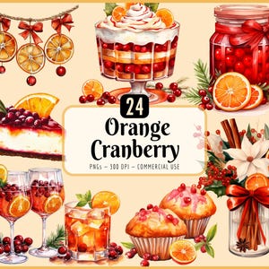 Paquete de imágenes prediseñadas de naranja y arándano: gráficos de acuarela de frutas (descarga PNG)