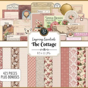 Layering Essentials: The Cottage, Junk Journal Foundations, Mix & Match (JPG Download)