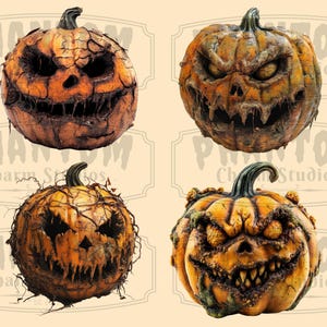 Horror Jack O Lanterns Clipart Kit Creepy Pumpkin Face Halloween Il 300x300.6228063427 7dfp