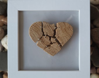 Miniature My Mended Heart in English Oak