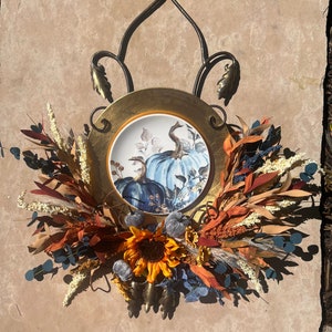 Blue and Copper wall decor plate/hanger