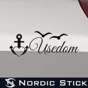 Ancora Cuore Usedom Costiera Amore Mare del Nord Mar Baltico Isole Carattere personalizzabile
