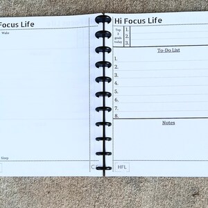 Discbound Refill Sheets 2 Pages per Day Timeline Series Undated Planner Linen Paper