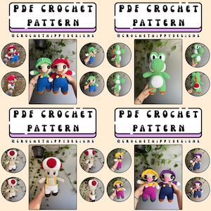 Pacchetto di modelli all'uncinetto "Il Regno dei Funghi" in formato PDF
