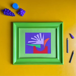 High quality giclée A5 print colorful bird image 1