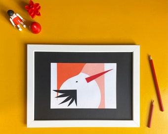 High quality giclée A5 print | colorful bird